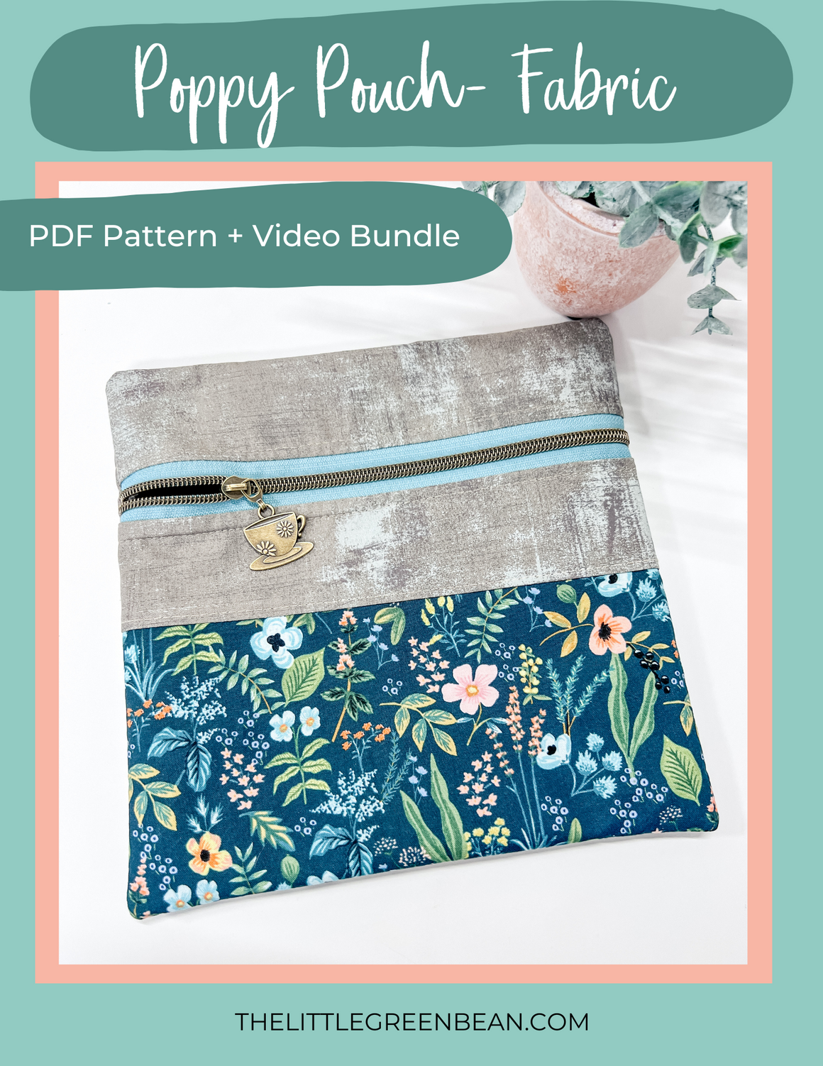 Poppy Pouch - Fabric | Video Course + Pattern Bundle
