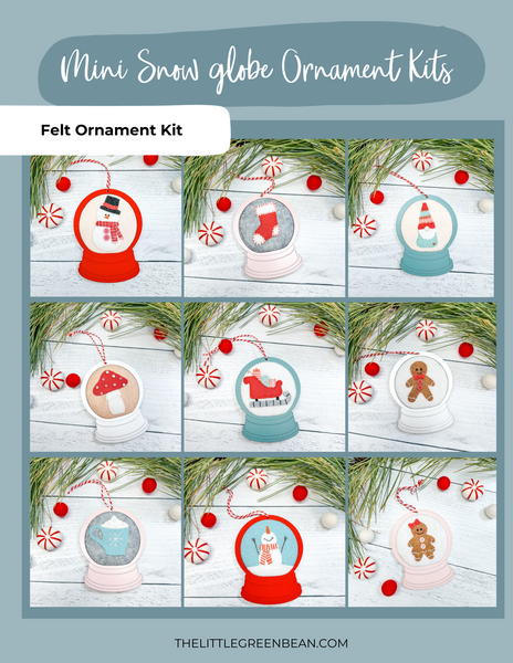 Felt Christmas Ornament DIY kit - The little Green Bean