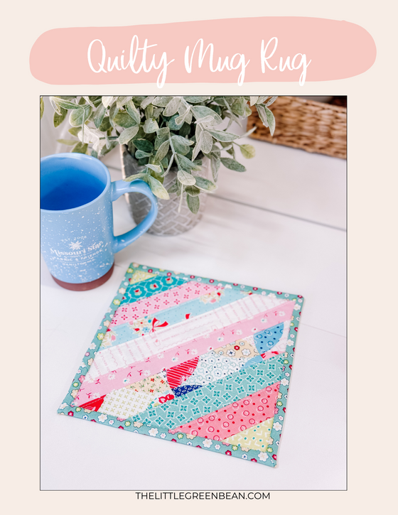 Quilt as you go mug rug pattern | PDF