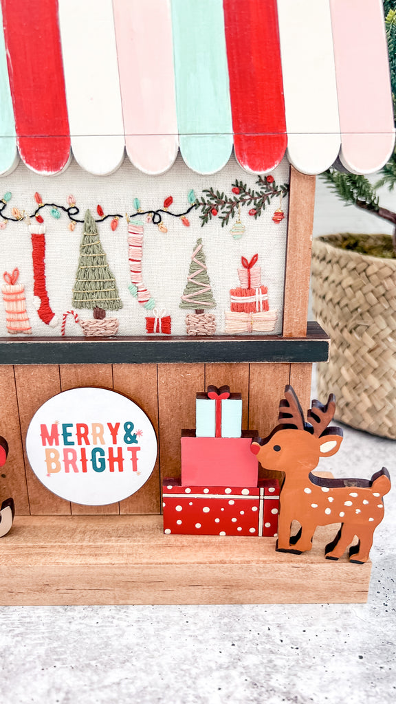 Farmers market Stand | Christmas Morning | Embroidery Pattern Digital Download