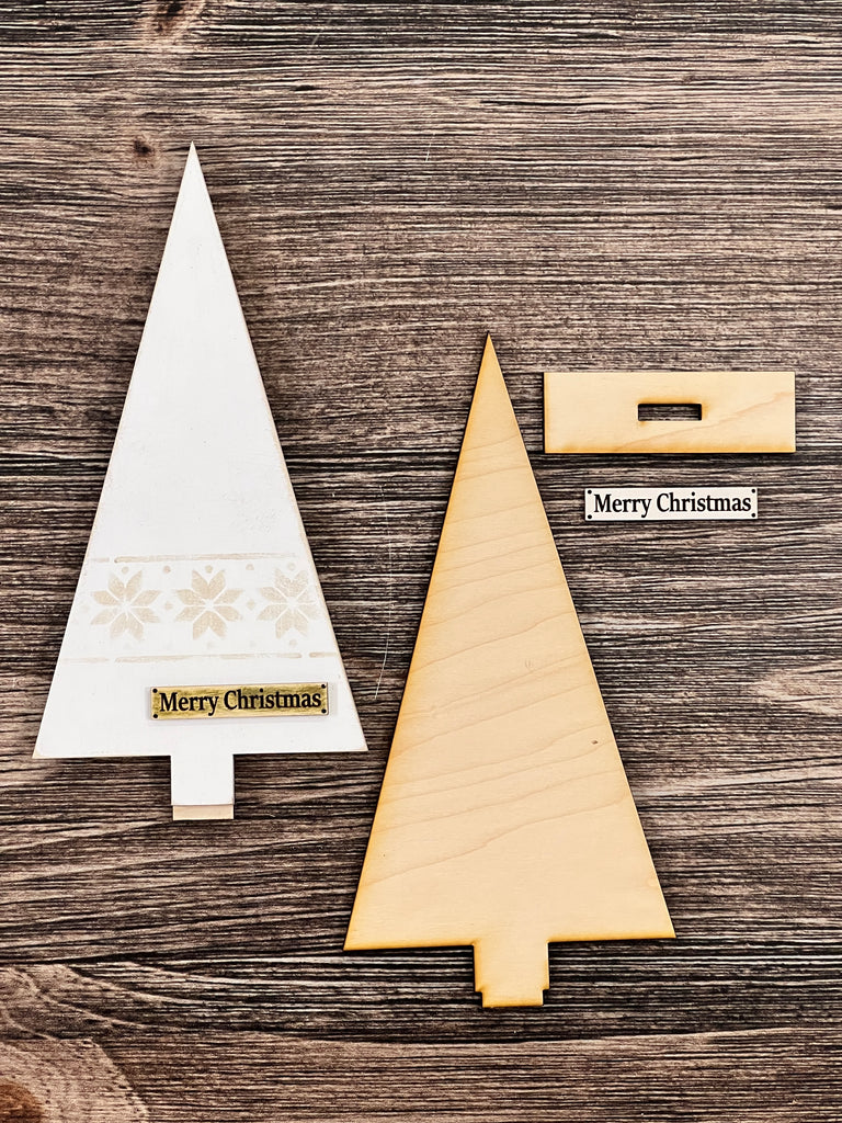 Christmas DIY Kits| Lrg Tree w stand & stencil option
