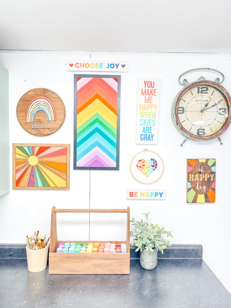 DIY Wall Art Kit  Sunburst w Framed Edge - The little Green Bean