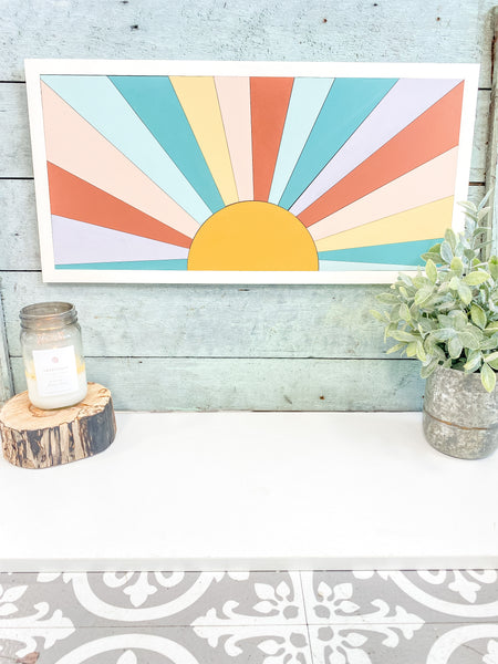 DIY Wall Art Kit  Sunshine w Waves - The little Green Bean