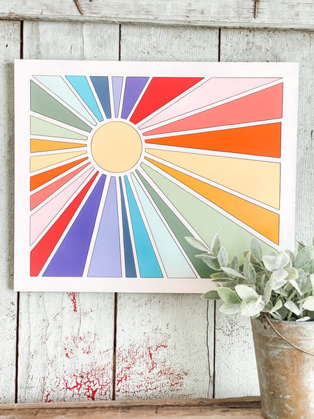 DIY Wall Art Kit  Sunshine w Waves - The little Green Bean