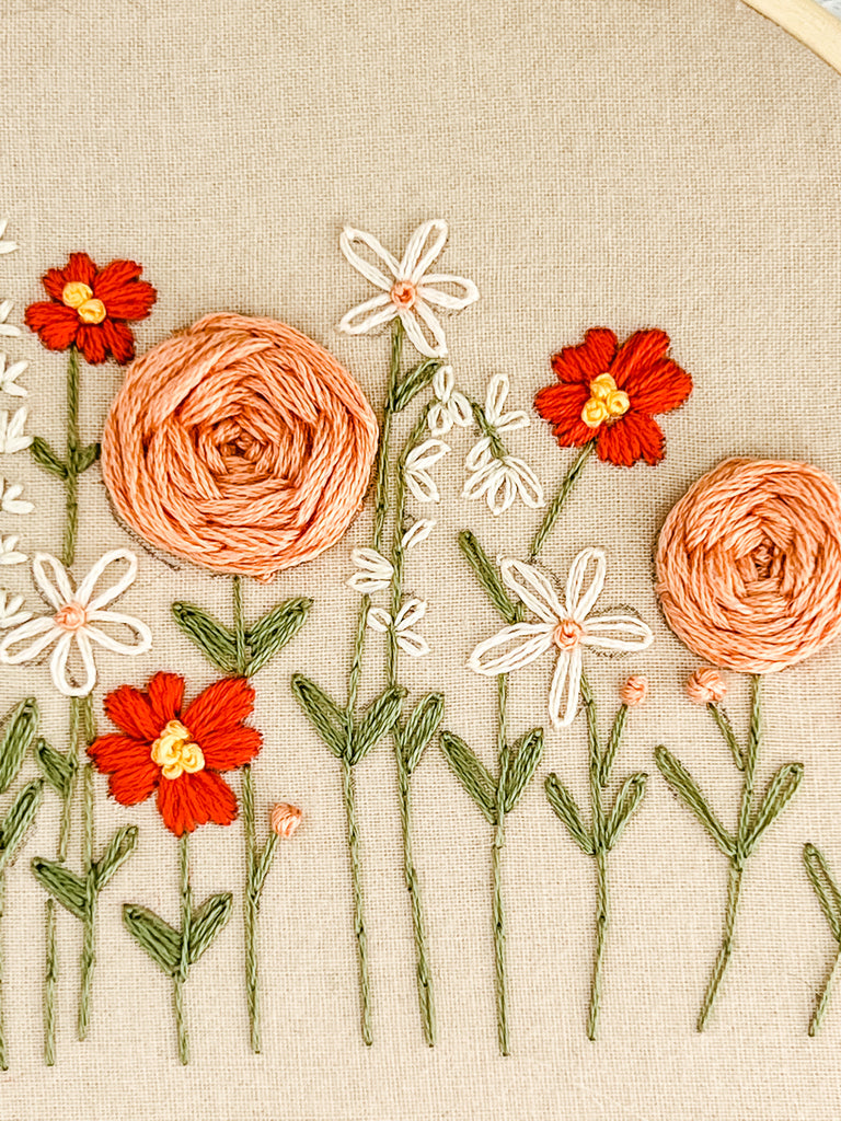 Embroidery PDF Pattern | Wildflowers | Digital Download
