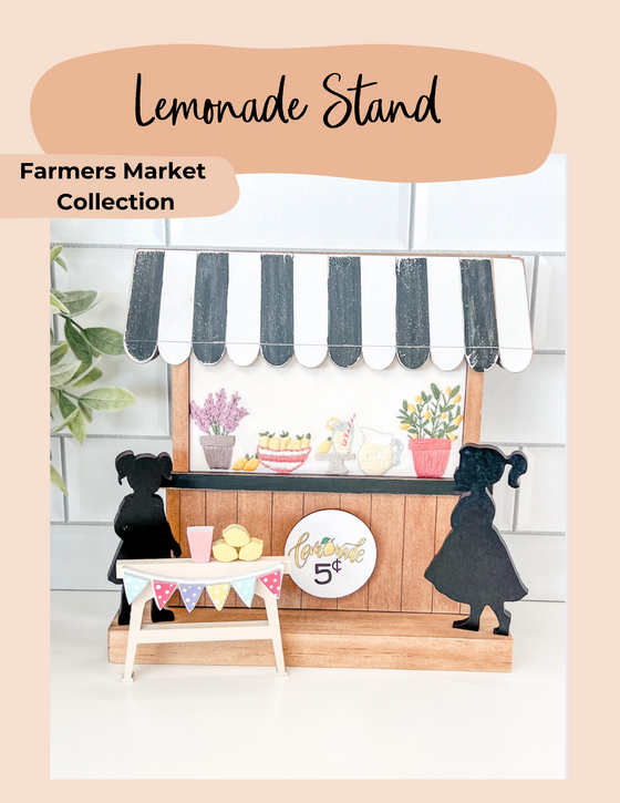 Seasonal Stamped Fabric | Lemonade Stand | Farm Market Collection