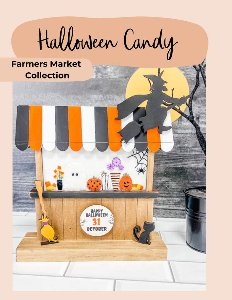 Seasonal Stamped Fabric | Halloween Candy | Farm Market Collection