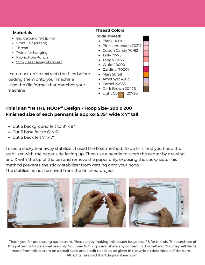 Valentines Day Banner- Machine Embroidery Digital File