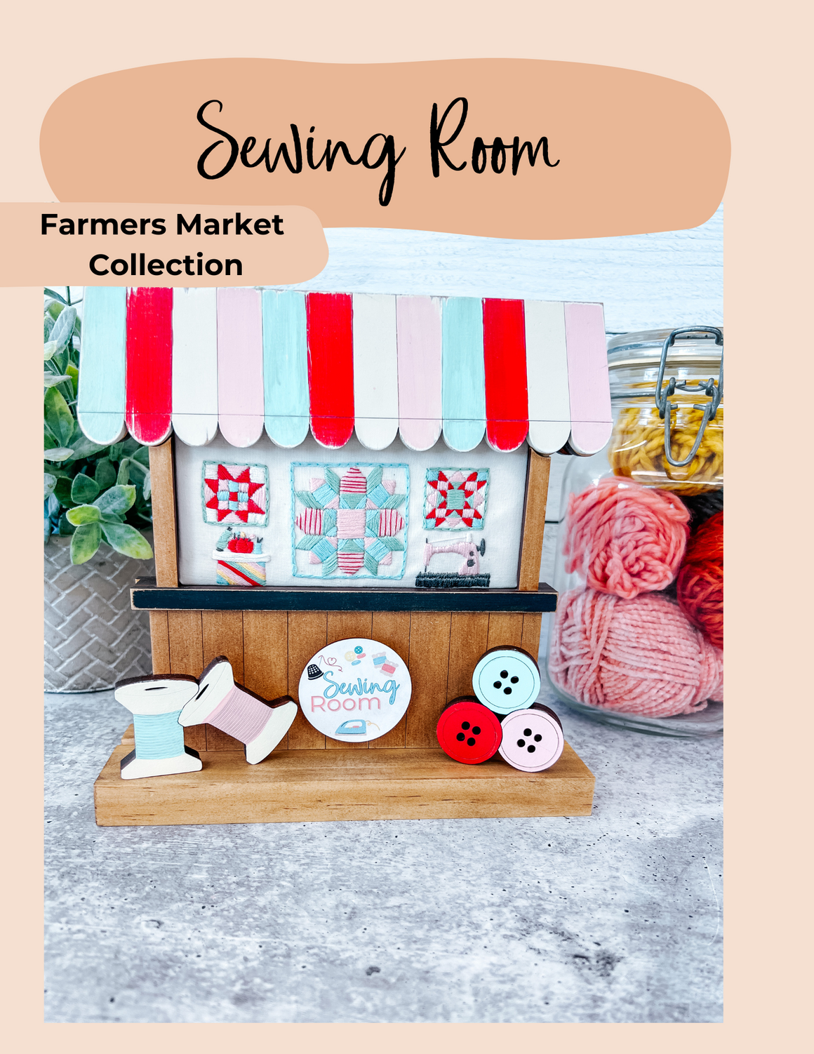 Seasonal Stamped Fabric | Sewing Room | Farm Market Collection