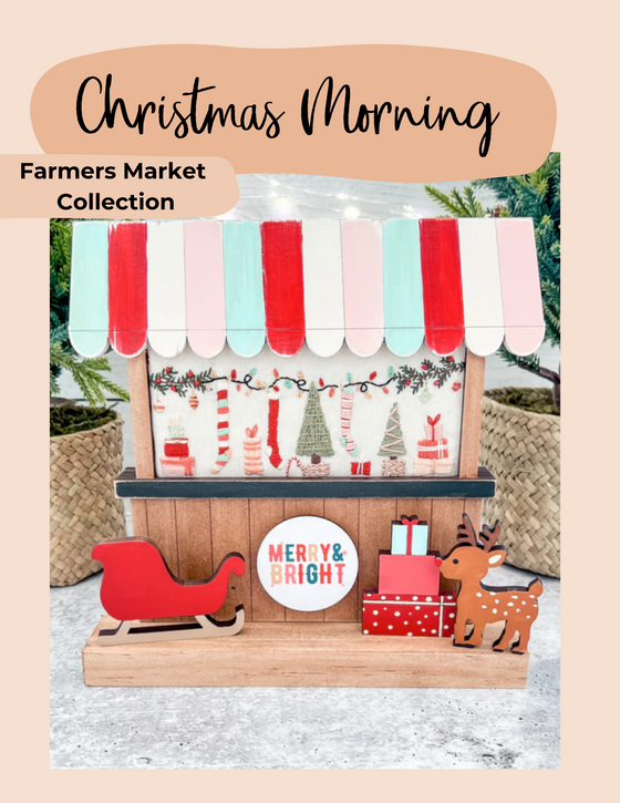 Seasonal Stamped Fabric | Christmas Morning | Farm Market Collection