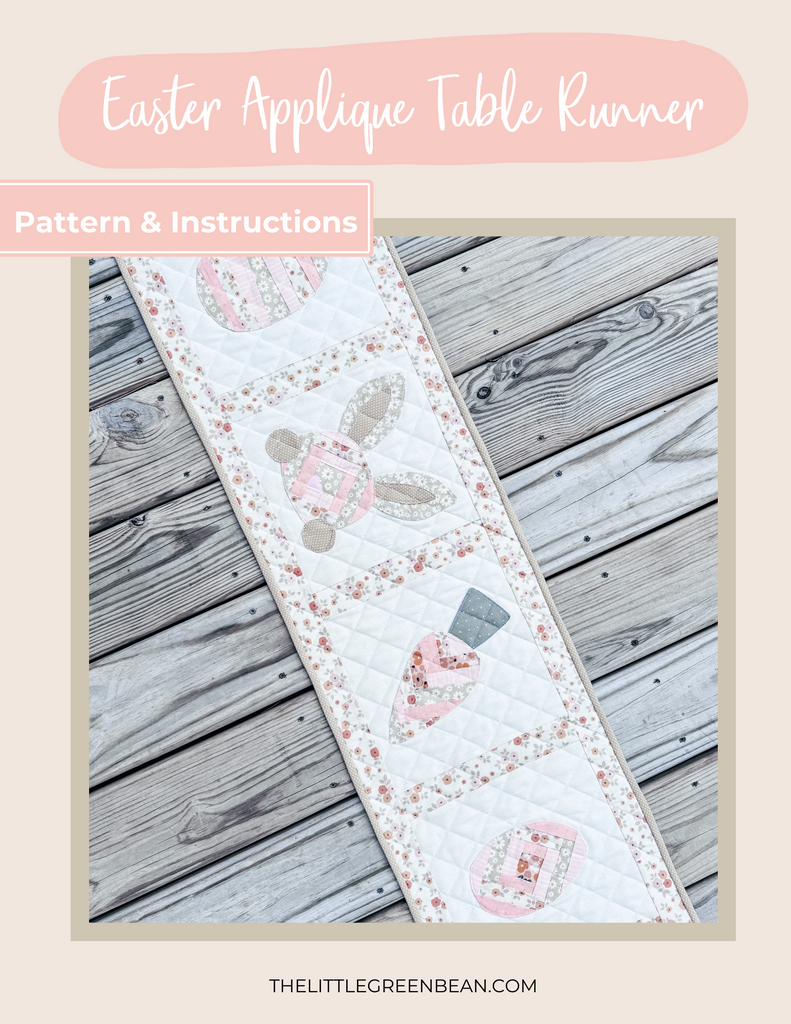 Easter Applique & Table Runner pattern | PDF - The little Green Bean