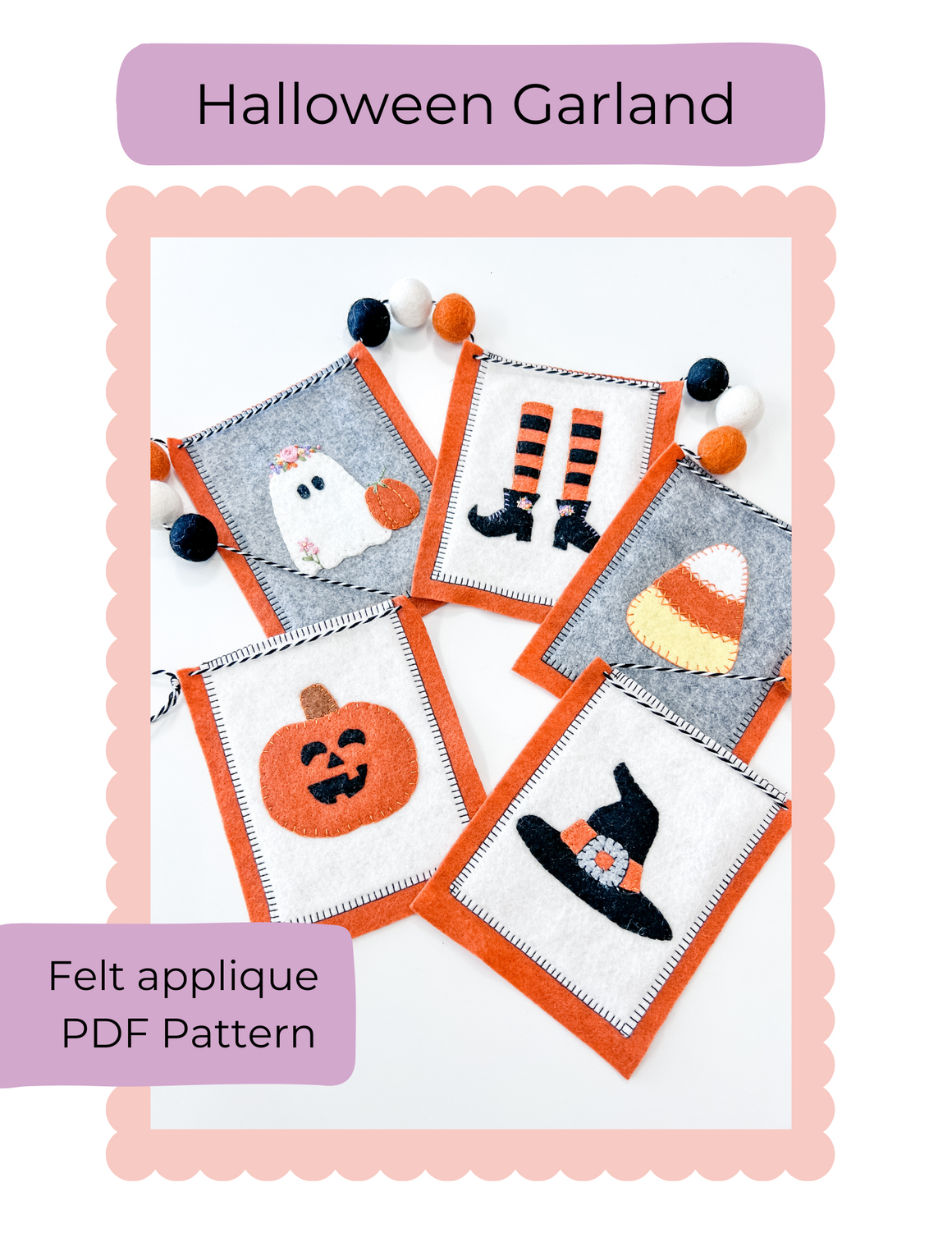 Halloween garland Pattern | Digital Download
