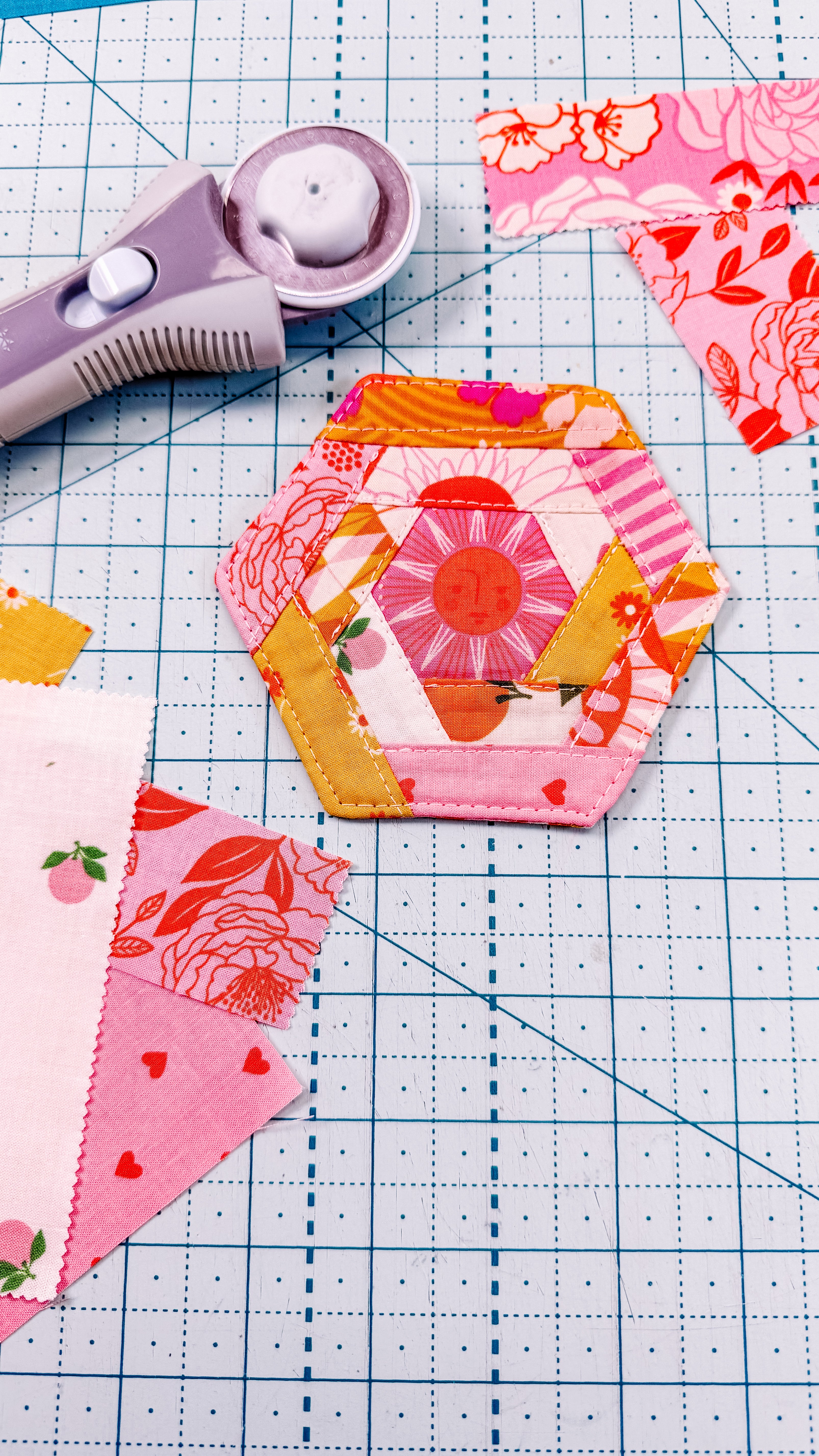 Hexie Size Pattern Hexie Templates w Mug Rug Pattern | 3 sizes included | Digital Downloa ...