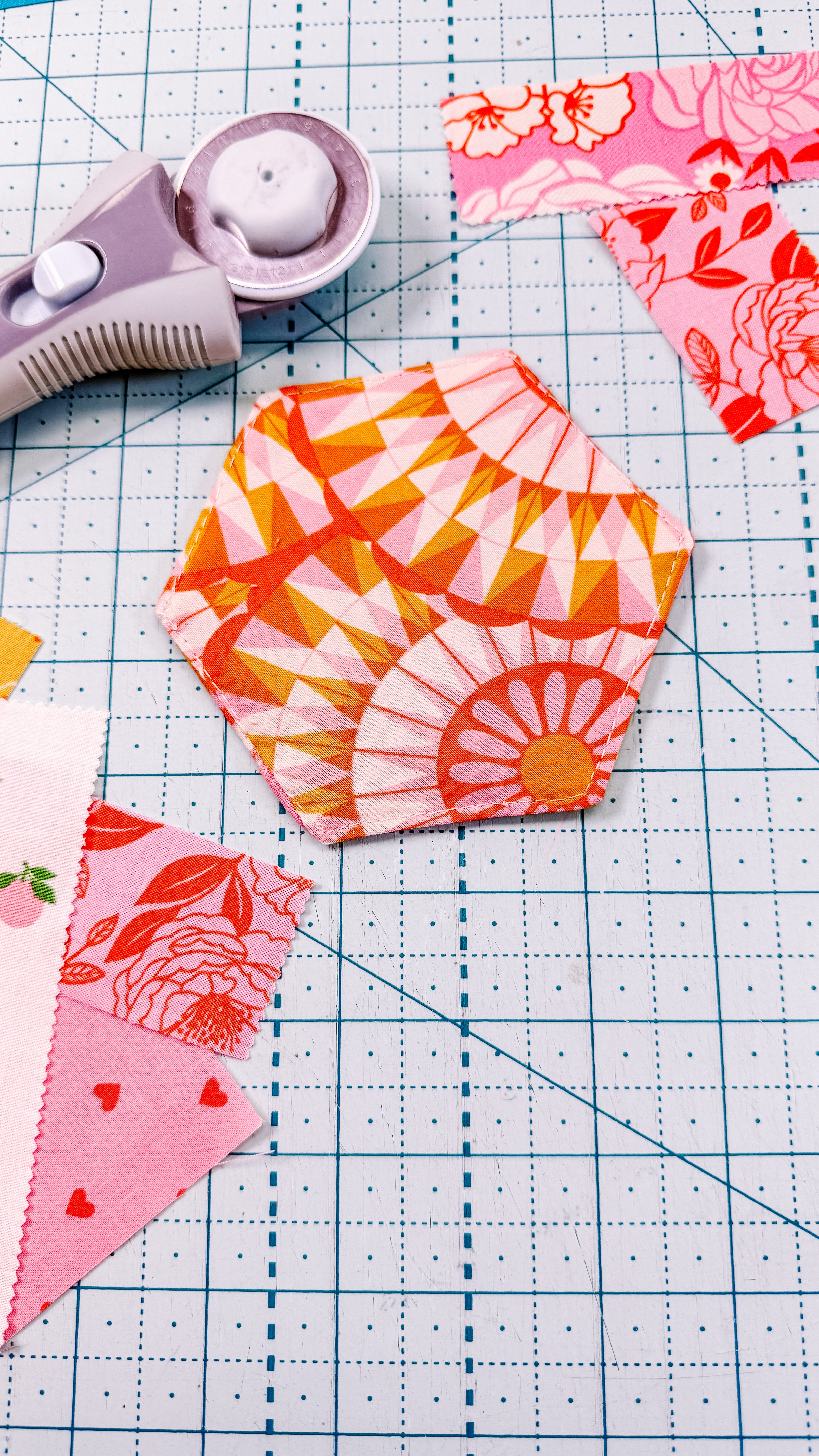 Hexie Size Pattern Hexie Templates w Mug Rug Pattern | 3 sizes included | Digital Downloa ...