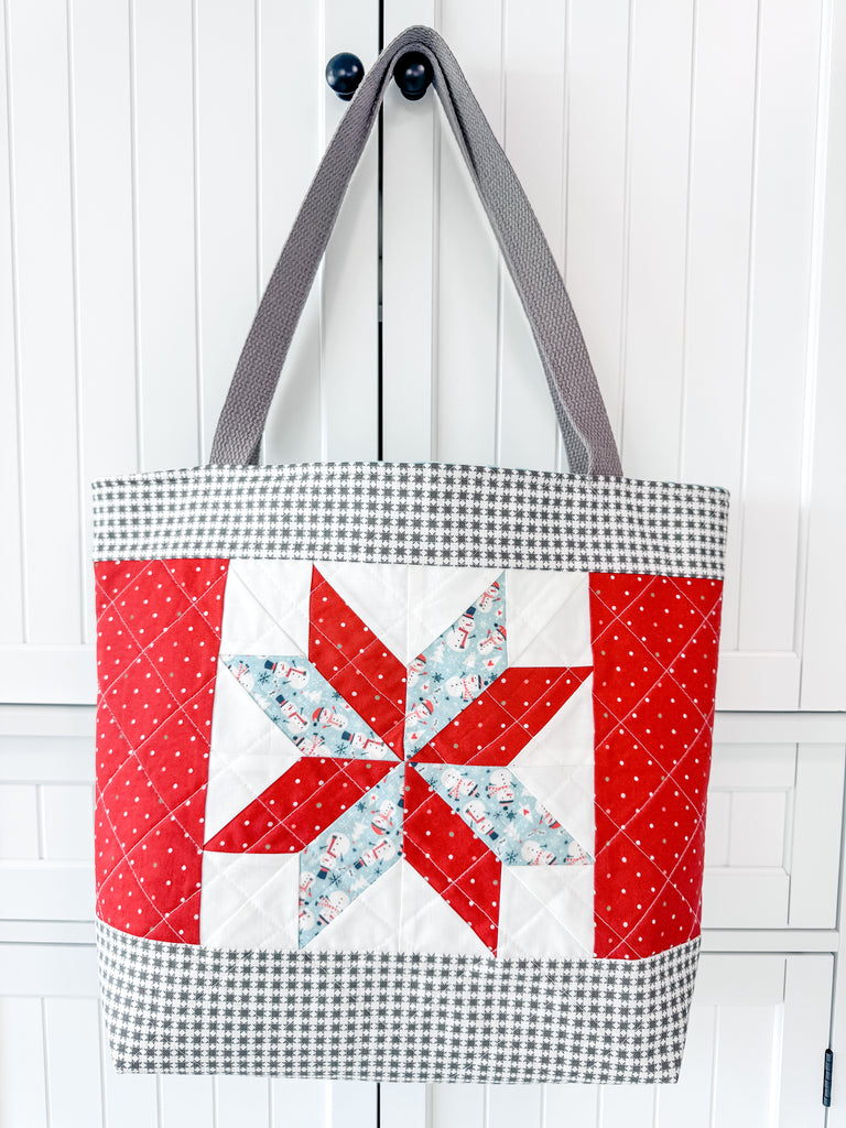 Lemon Star Quilted Tote Bag FPP Template & Instructions