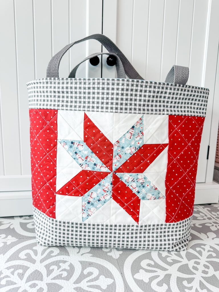 Lemon Star Quilted Tote Bag FPP Template & Instructions