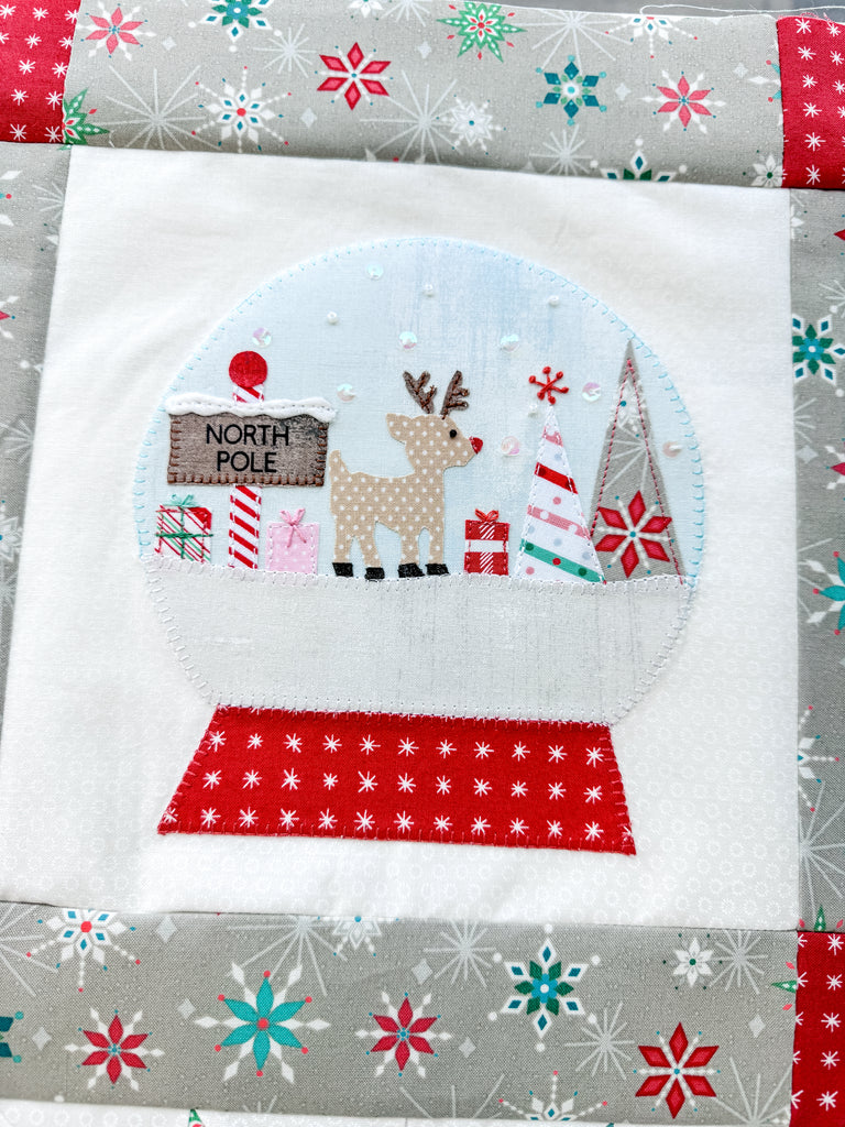 Snow globe applique bundle| All 6 templates & frame instructions - The little Green Bean snow-globe-applique-bundle-all-6-templates-frame-instructions-the-little-green-bean