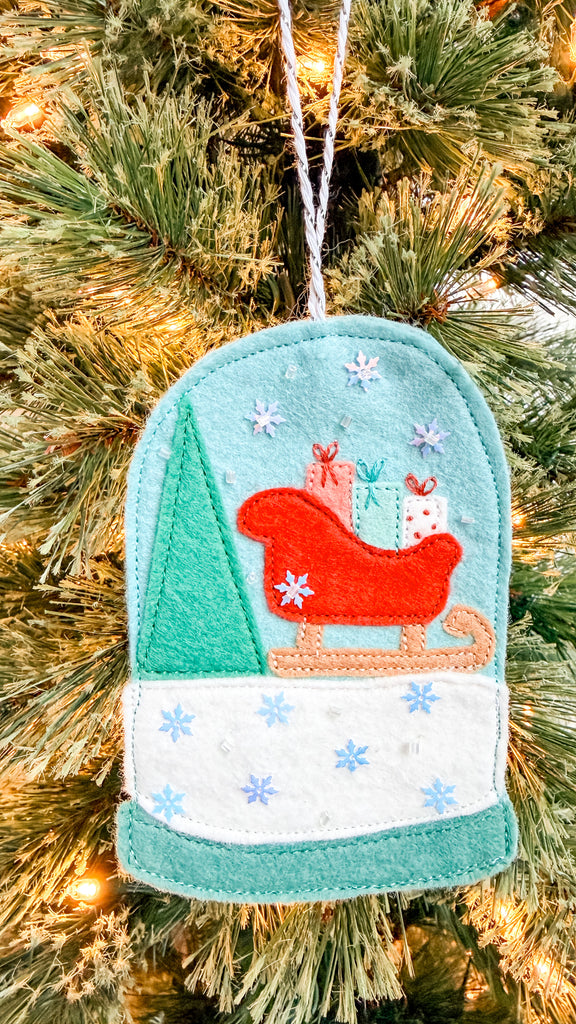 Embroidered Snowglobe ornaments | Digital Pattern