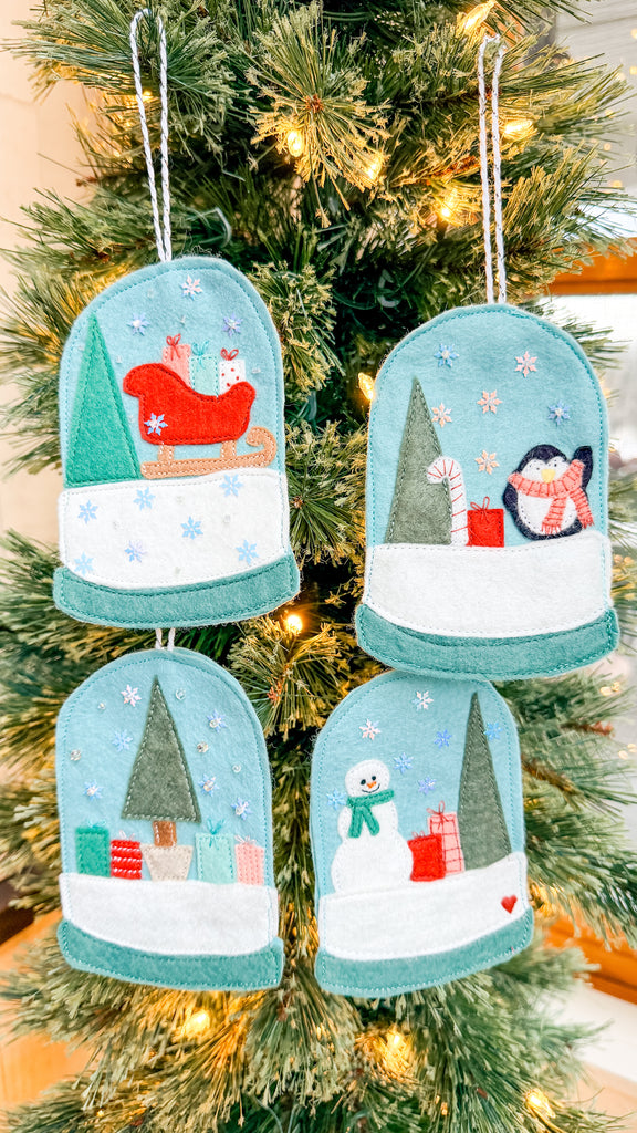 Embroidered Snowglobe ornaments | Digital Pattern