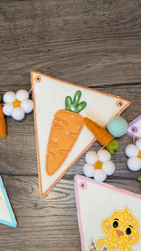Easter Friends Banner- Machine Embroidery Digital File