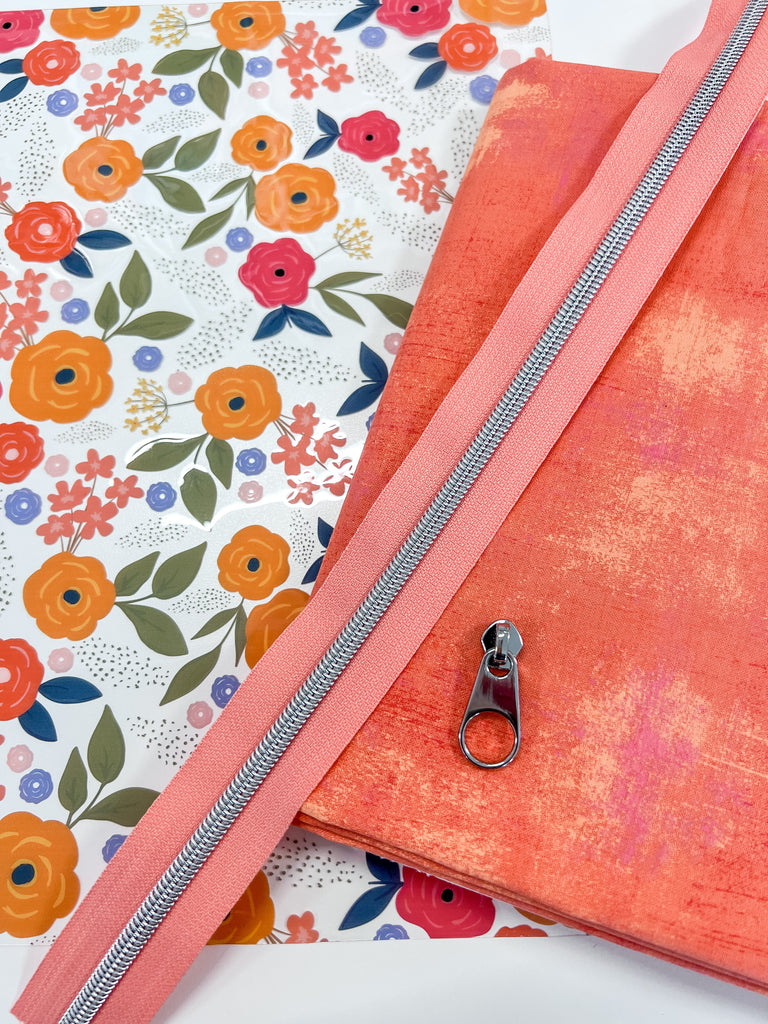 Vinyl Pocket Zipper Pouch | Fabric Kit Bundle