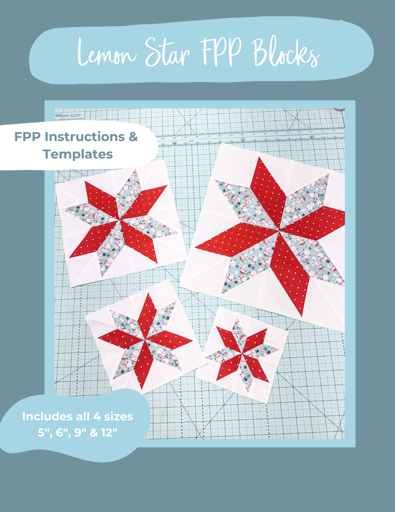 Fpp Free Pattern Pencil Lemon Star FPP Template & Instructions | 4 sizes included - The little ...