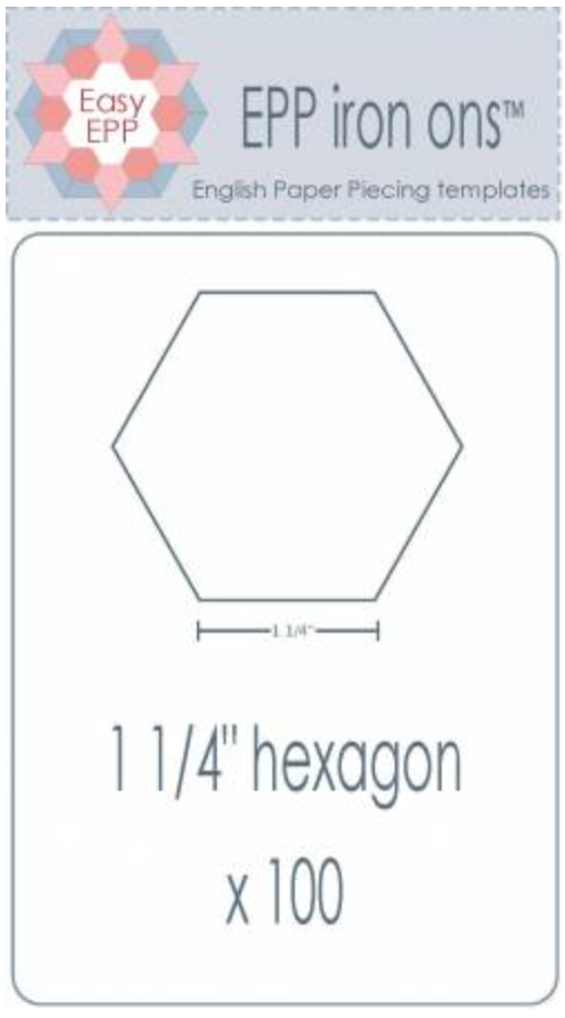 EPP-Iron On's | 1 1/4" hexagon
