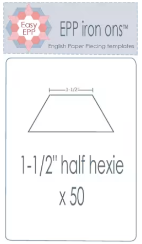 EPP-Iron On's | 1" Half Hexies