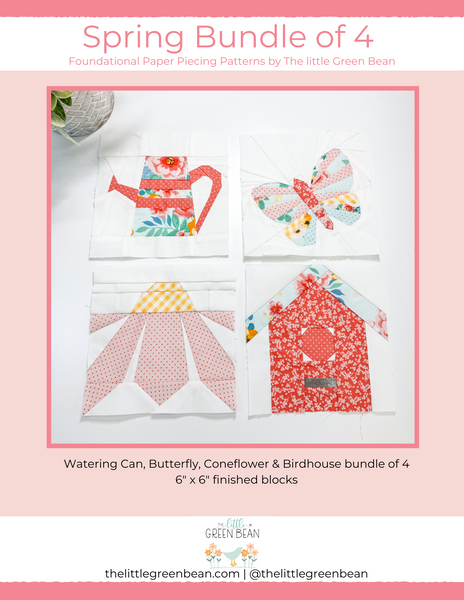 Paper Piecing Sewing Patterns - The little Green Bean