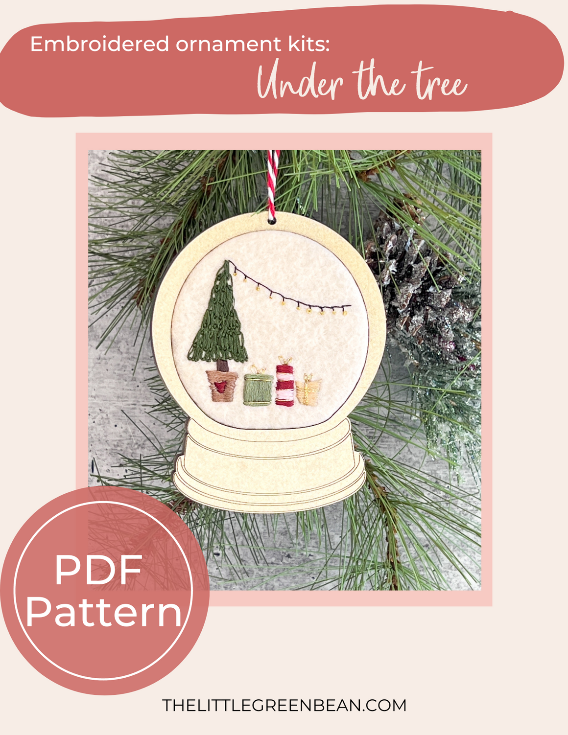 Christmas Ornament | Under the Tree | Embroidery Pattern