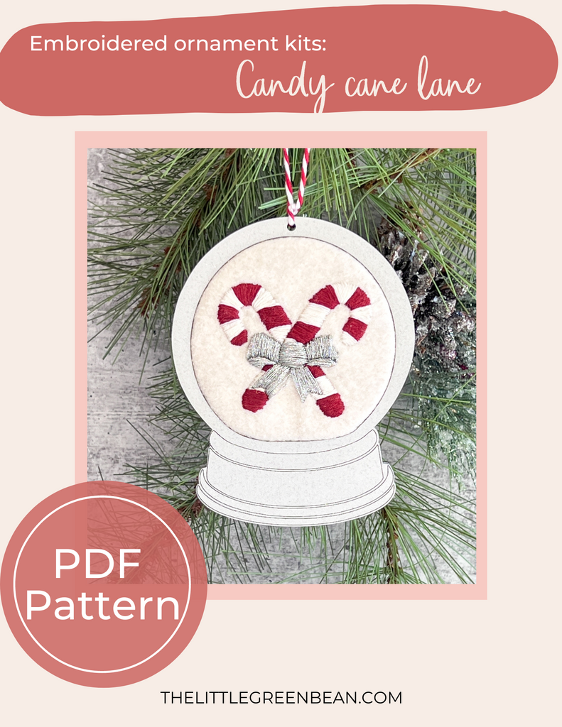 Christmas Ornament | Candy Cane lane | Embroidery Pattern