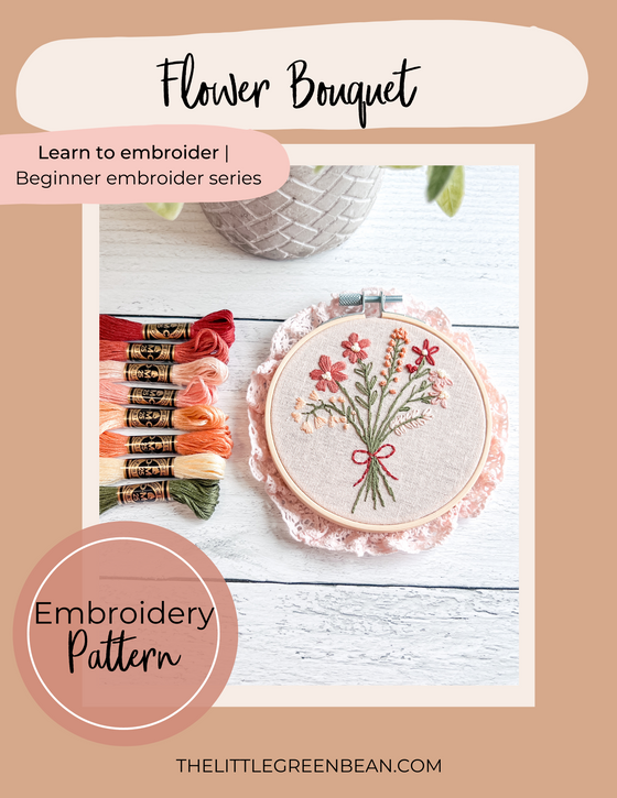 Learn to embroider - The little Green Bean
