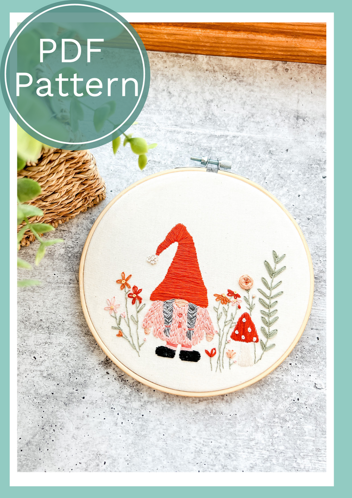 Embroidery PDF Pattern | Lucy & the wildflowers | Digital Download