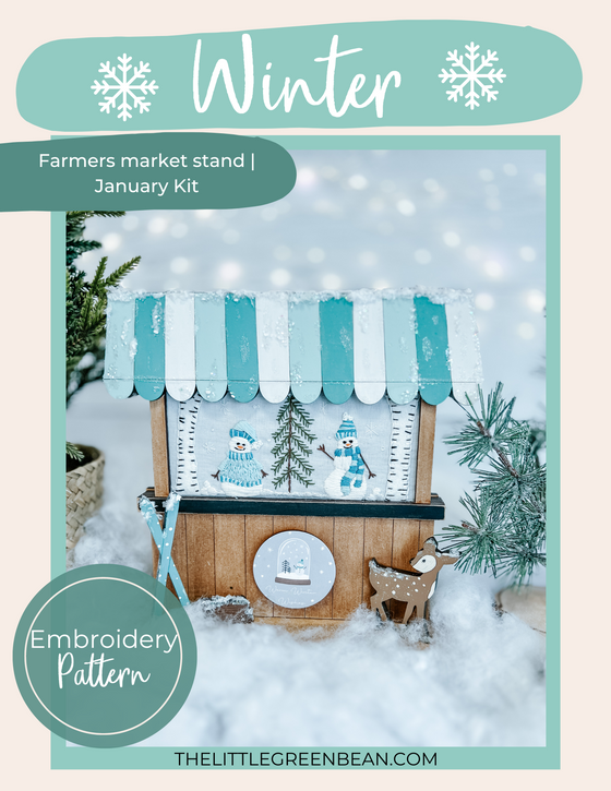Farmers market Stand | Winter | Embroidery Pattern Digital Download