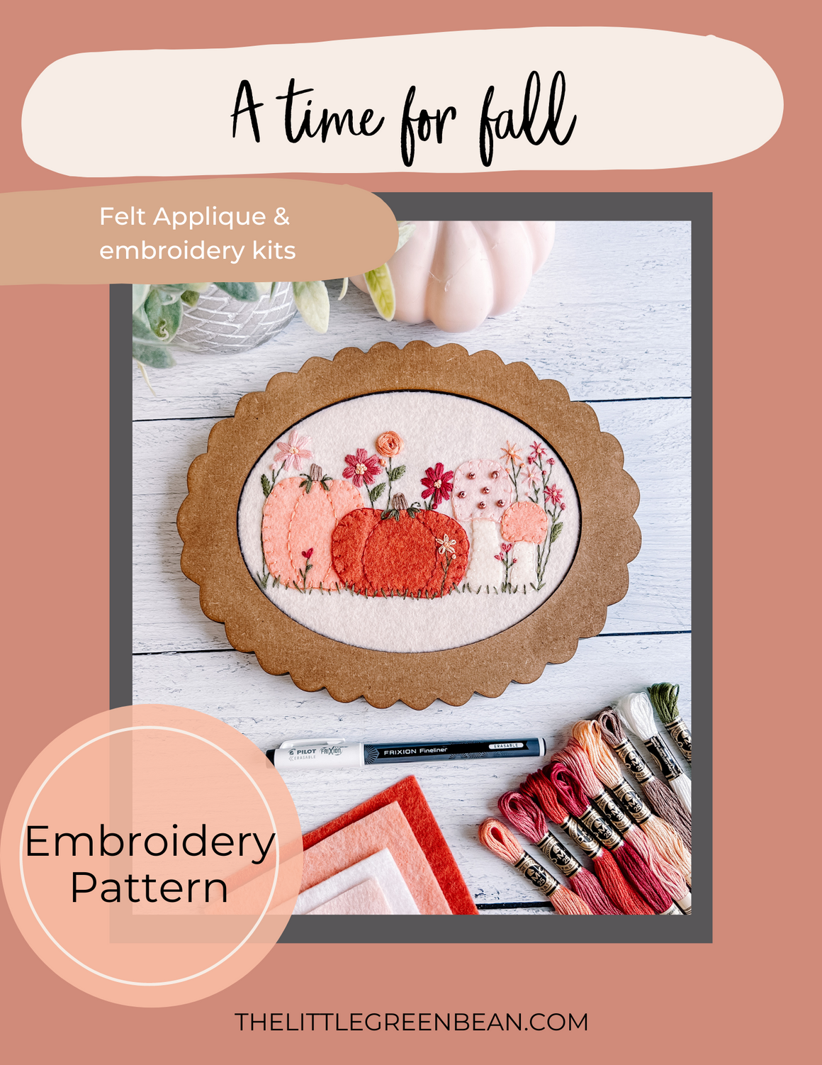 Embroidery & Applique Pattern | A time for fall