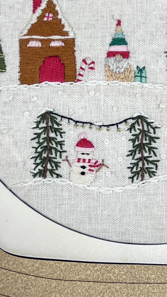 Christmas Village | Embroidery Pattern & Frame