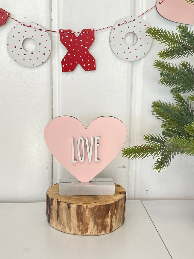 Valentines Day wood Items | Candy Heart w words