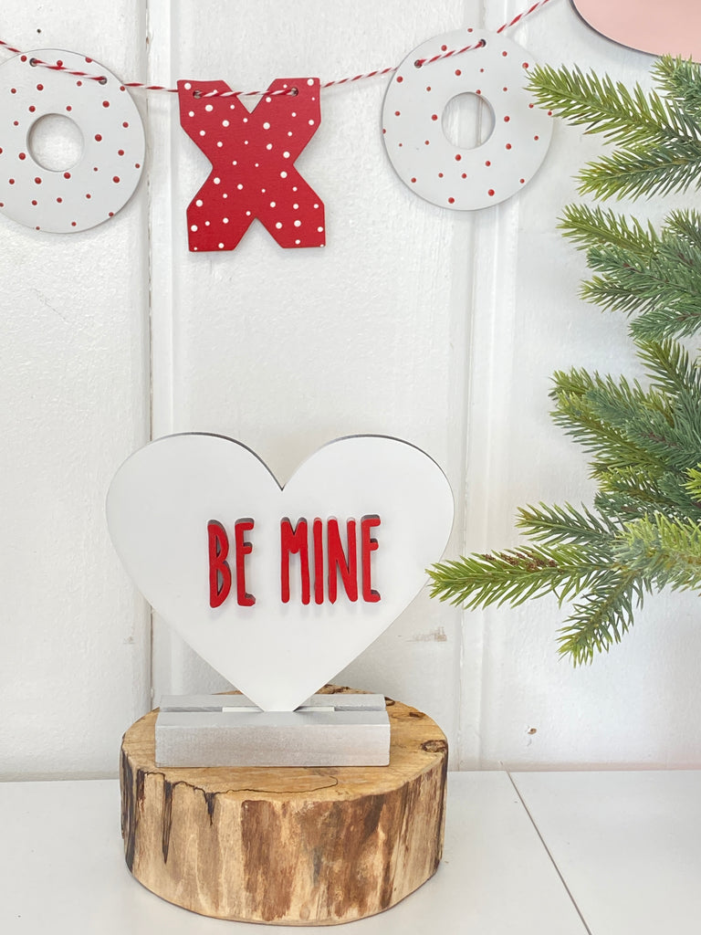 Valentines Day wood Items | Candy Heart w words