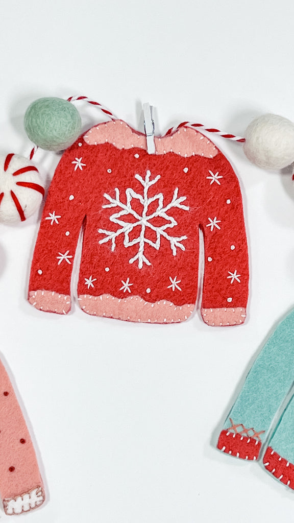 Anything but ugly Christmas sweater garland kit | PRE ORDER