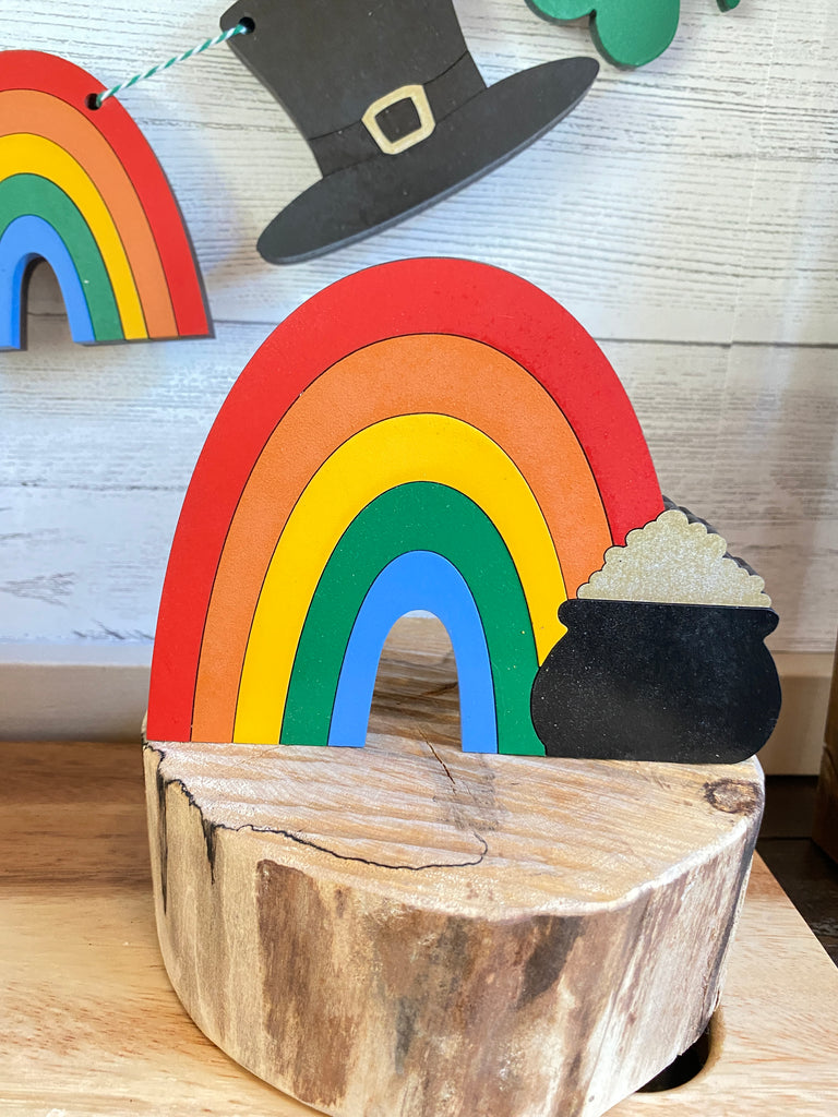 St Patricks DIY | Rainbow w Pot of Gold