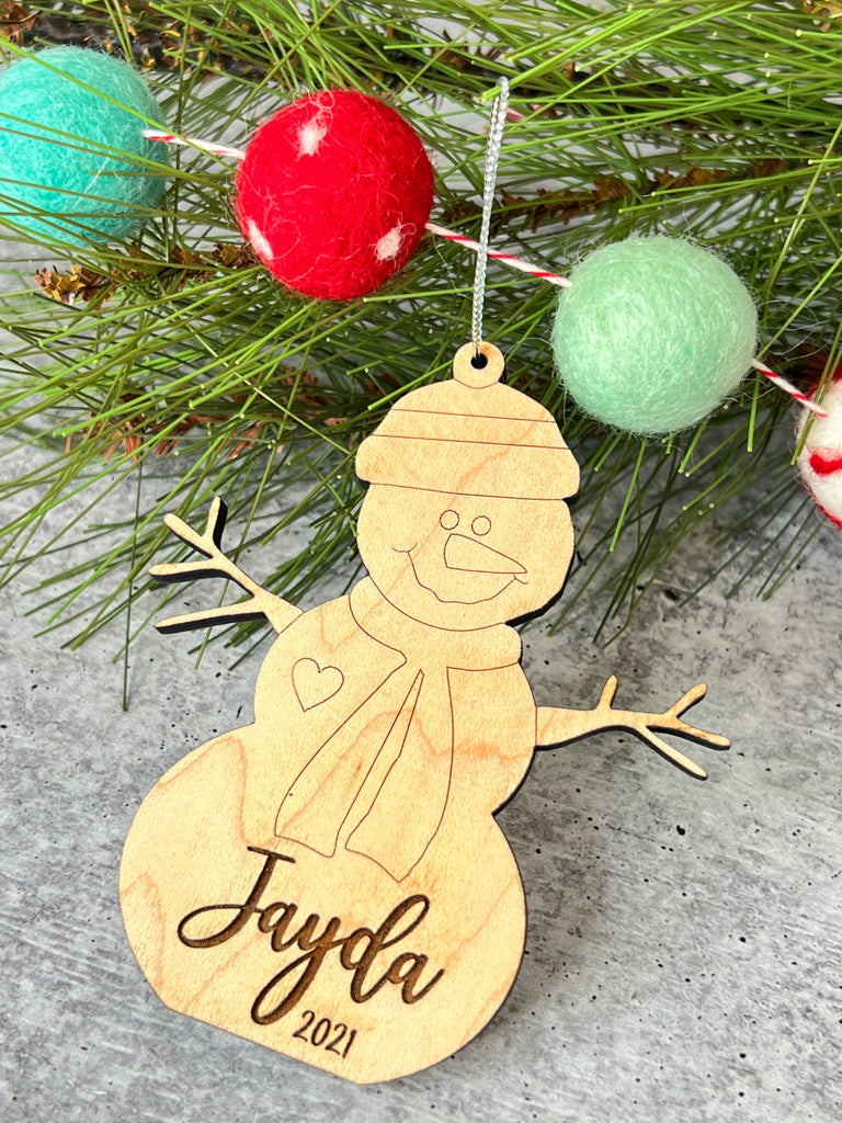 Christmas DIY Kit | Engraved Snowman Ornament