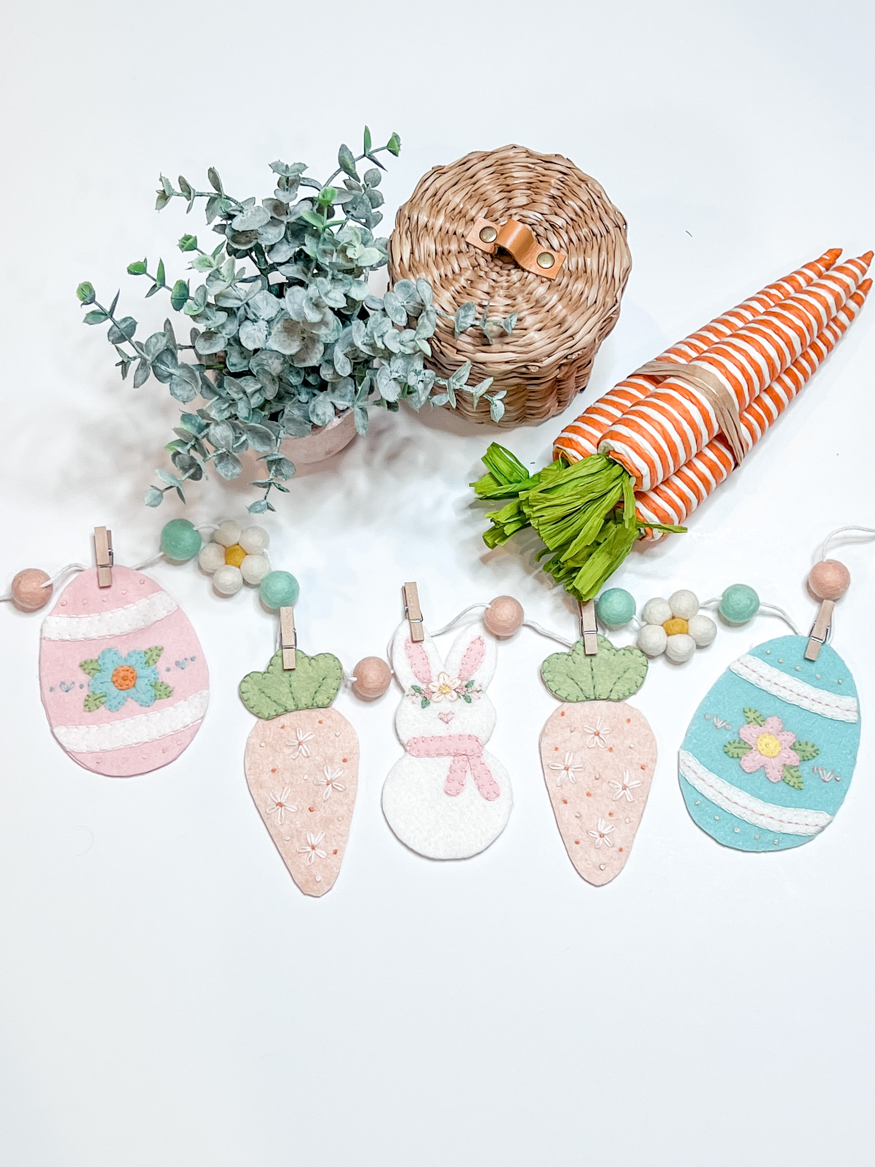 Spring into Easter - Easter Felt Banner Pattern | Digital Download ...