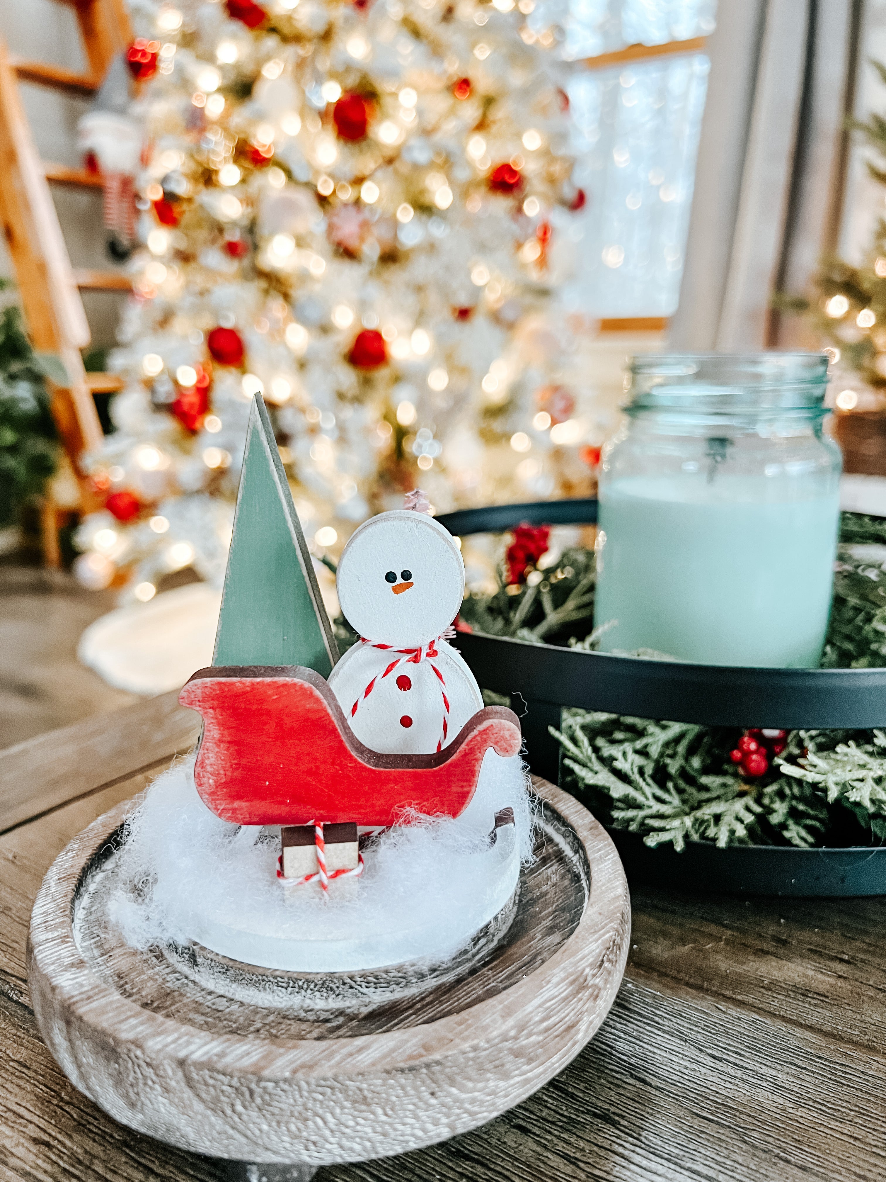 Christmas DIY Kit  Painted Snowman Ornament - The little Green Bean