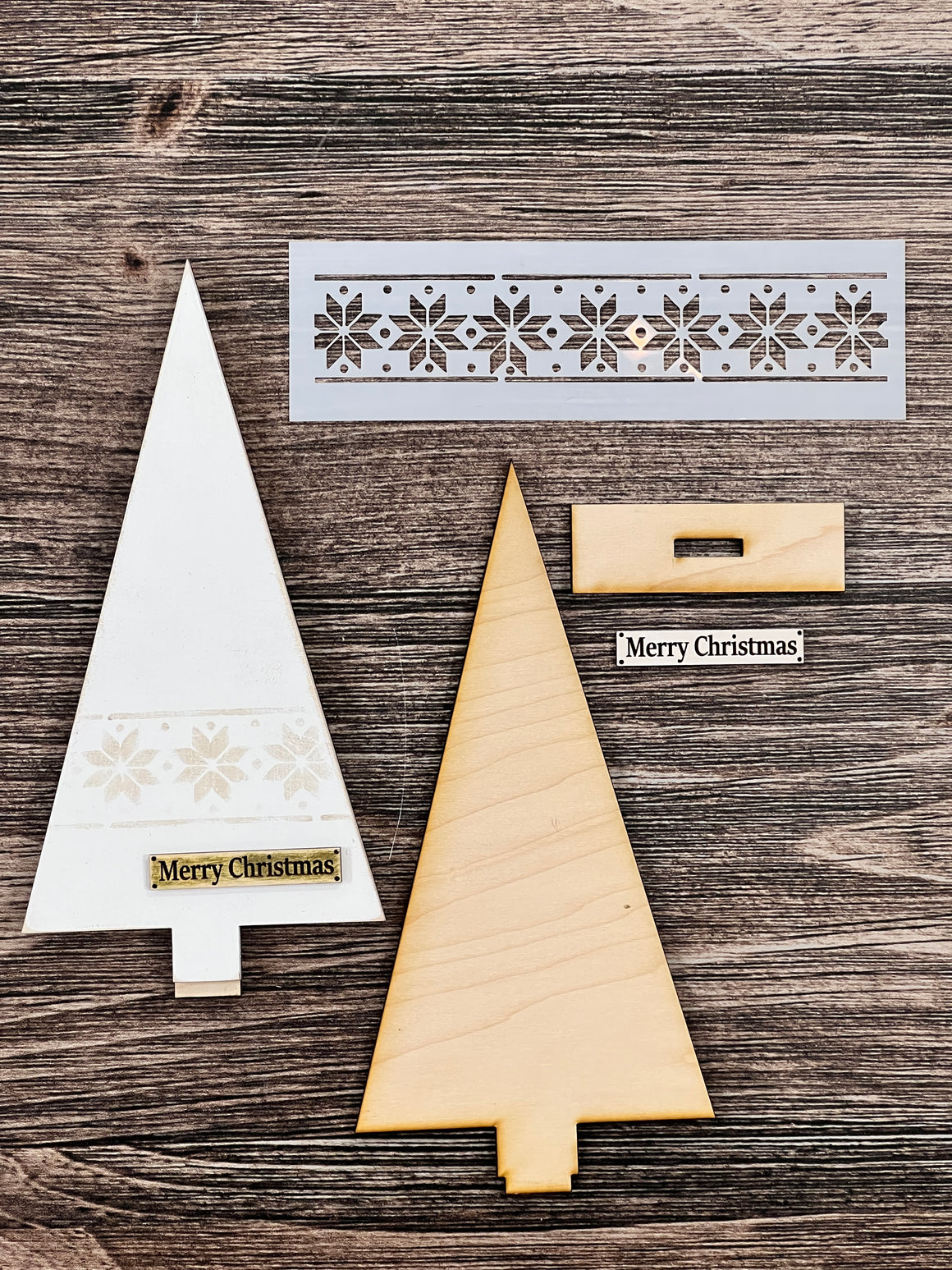 Christmas DIY Kits| Lrg Tree w stand & stencil option