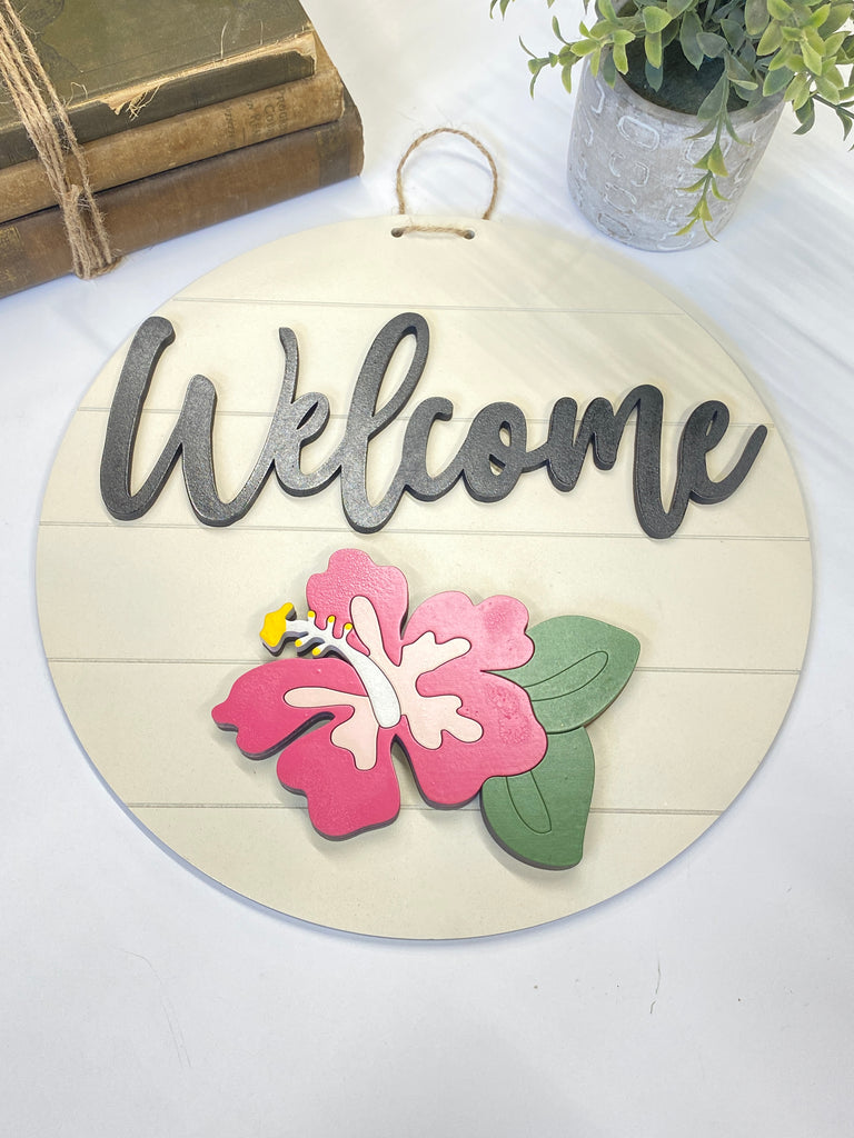 Customizable DIY Sign Kit | Add on Pieces | Hibiscus Flower