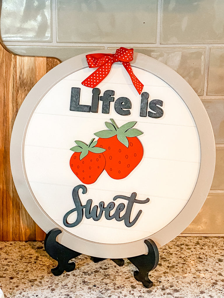 DIY Sign Kit | Strawberries | Life is Sweet