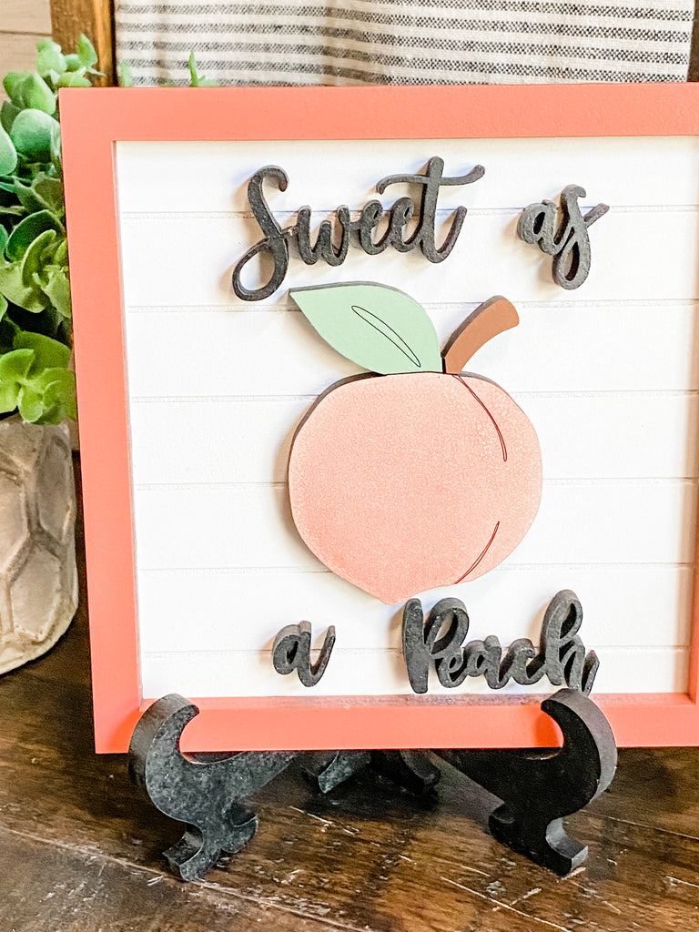 DIY Mini Sign Kit |Peaches | Sweet as a Peach