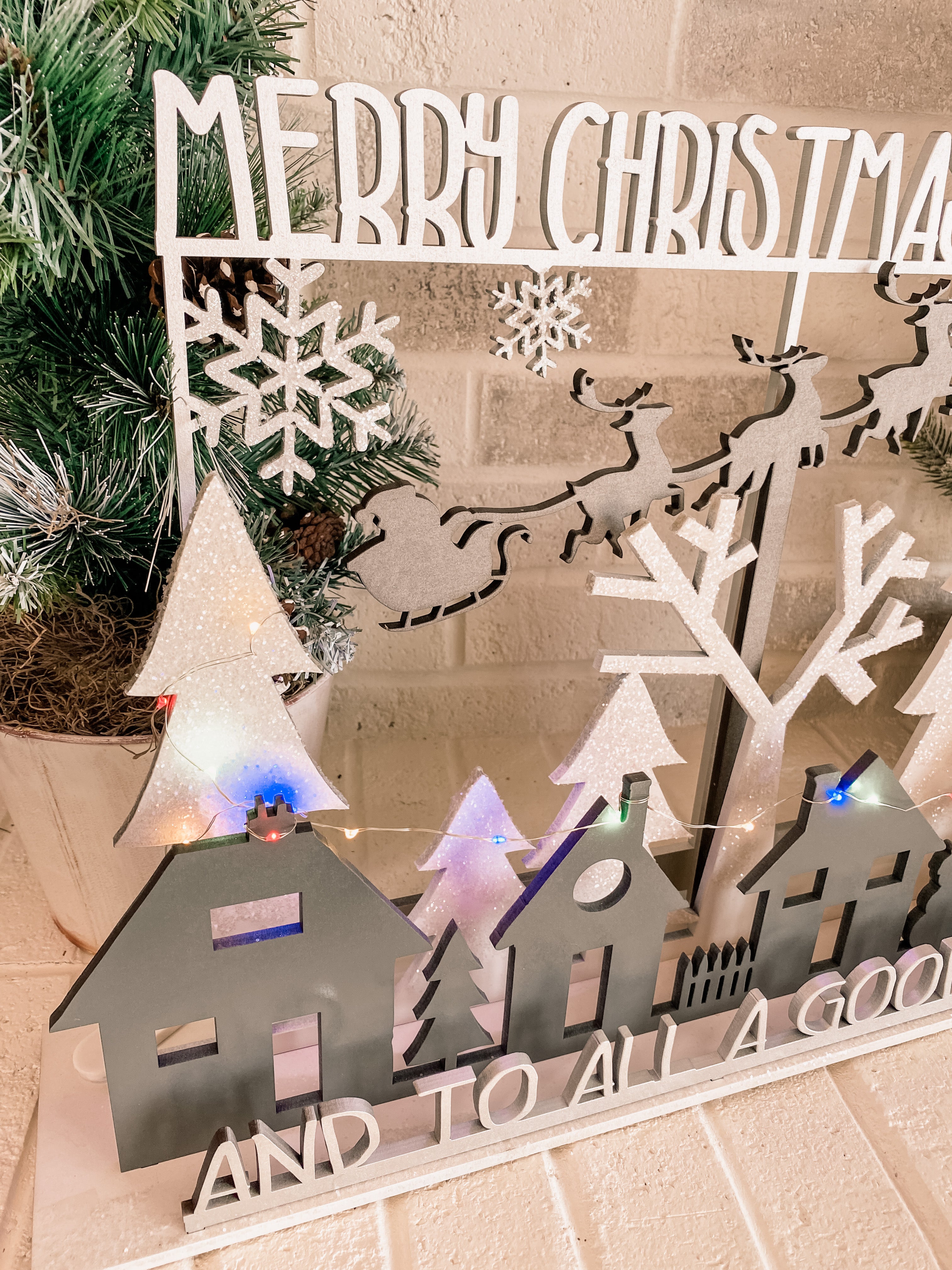 DIY White Christmas Village