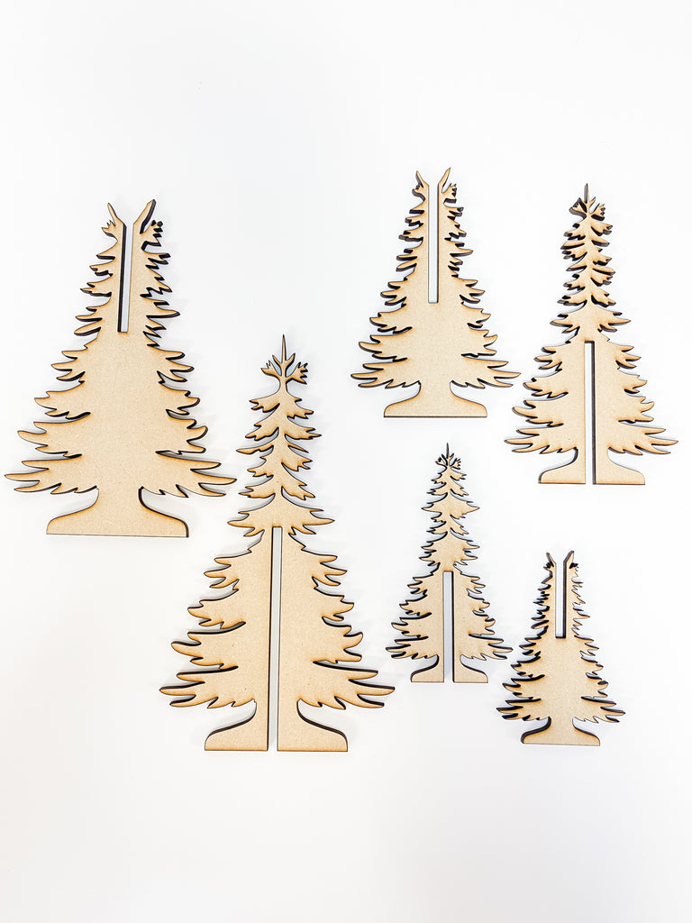 Christmas DIY Kits | Pine Trees-Unfinished