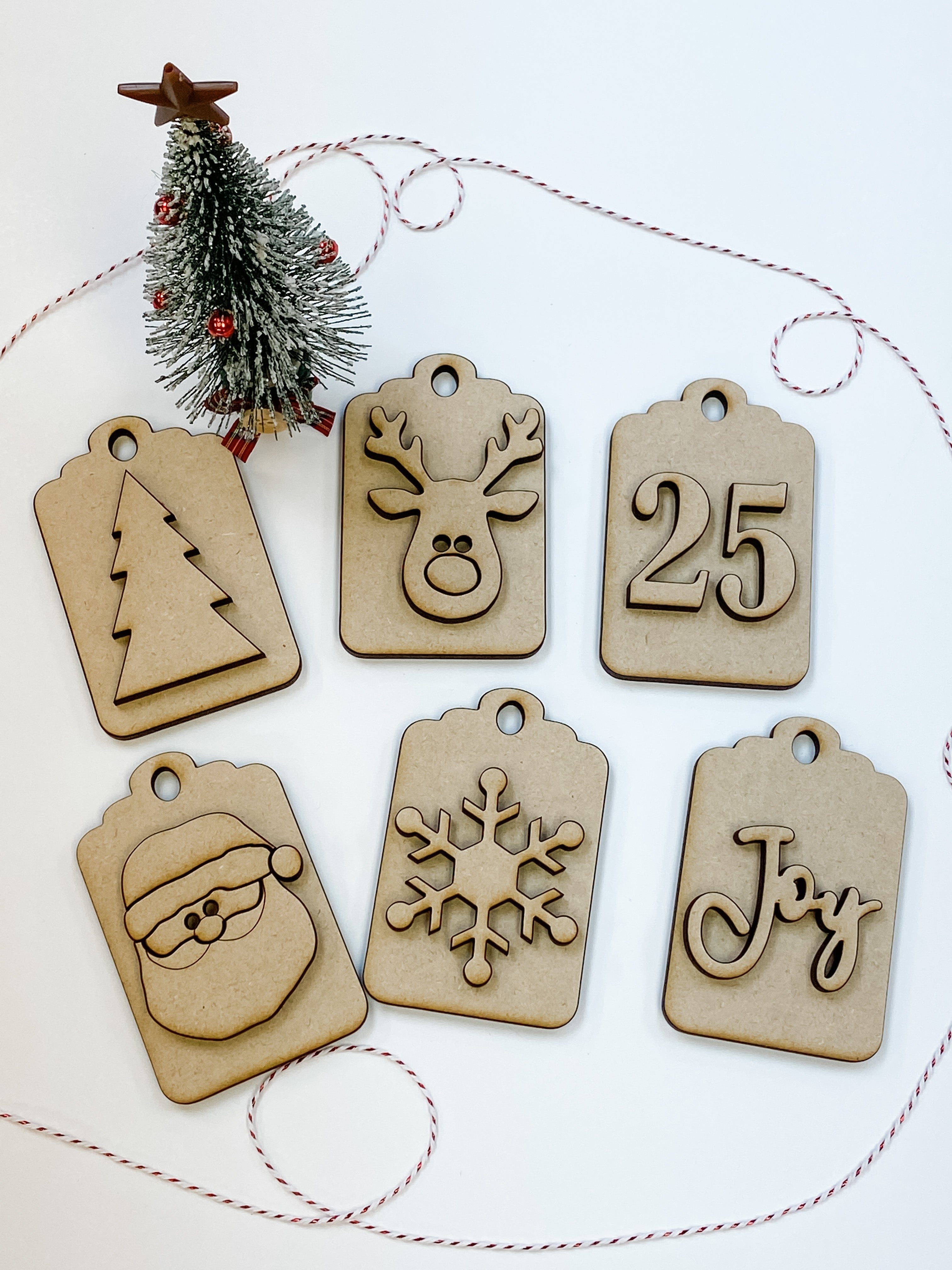 How to make wooden Christmas ornaments and tags 